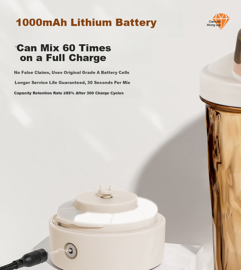LHHW Luhanwei Electric Diamond Stirring Cup Fully Automatic Shaking Cup Fitness Protein Powder Soy Milk Mixing Cup Pulsating Cool Black 10
