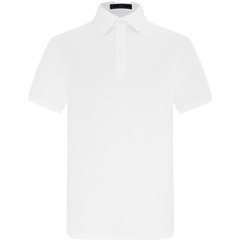 EMZ Ordos Men's Short Sleeve Polo Shirt with Mulberry Silk, Quick-Dry, Breathable, Antibacterial, Business Casual