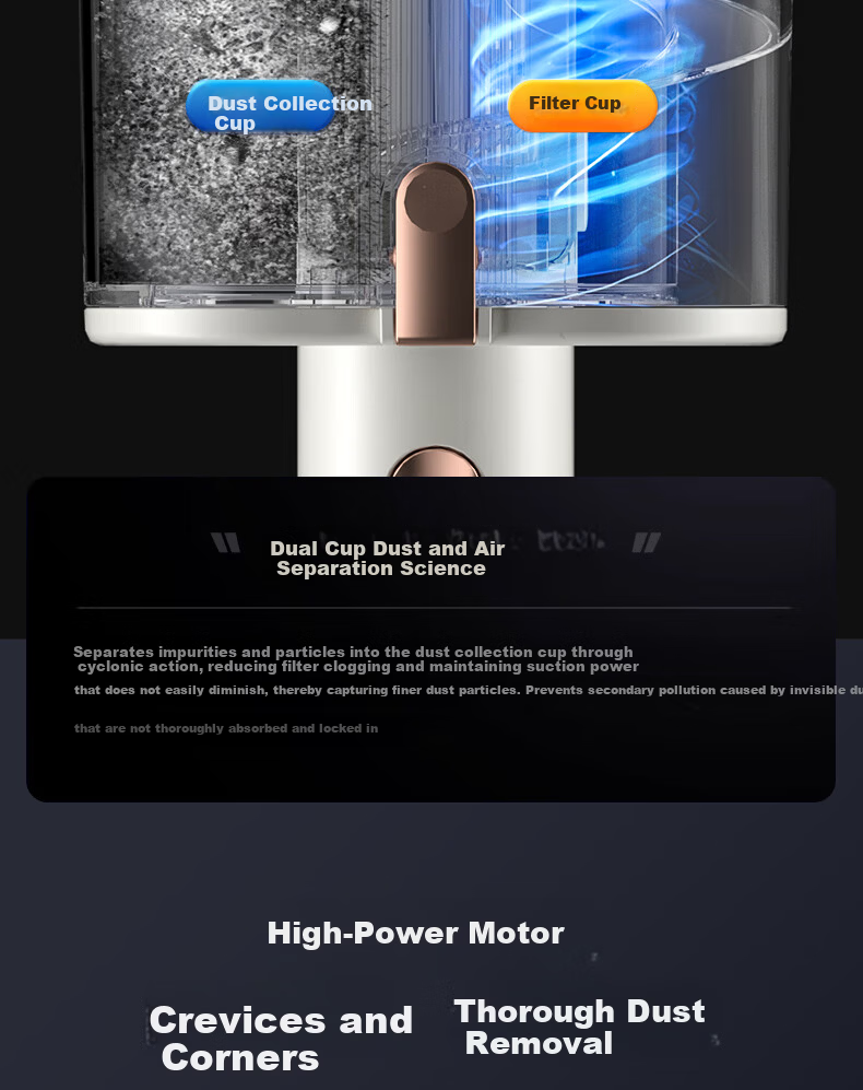 AUX Home Vacuum Cleaner High Suction Power High Power Compact Wired Handheld Vacuum Mop Combo AXC-22AV10B Standard Edition 8
