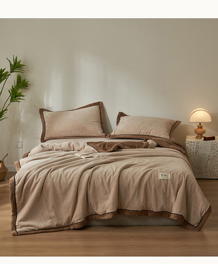 Wuyinliangpin Double-Sided Winter Milk Velvet Blanket, Office Nap Thickened Throw, Nordic Style Towel Blanket, 200*230cm 17