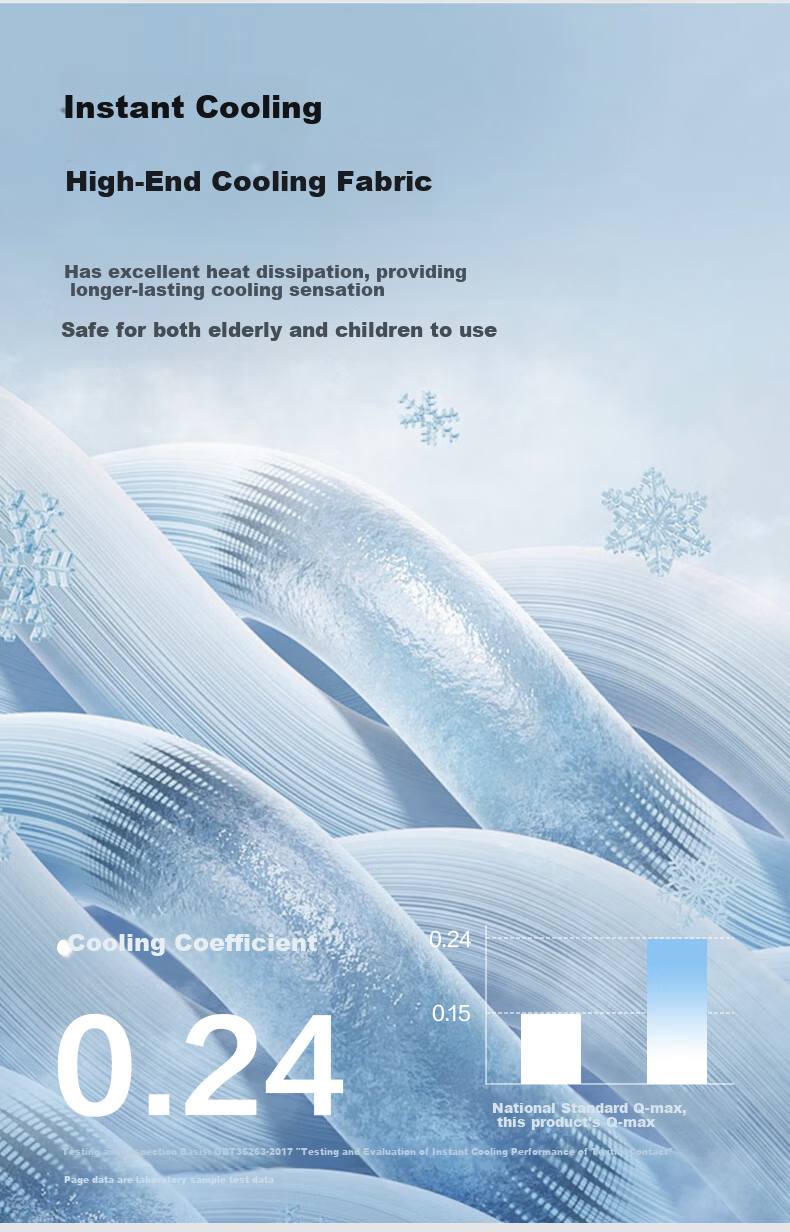 Luolai Home Textiles Class A Machine Washable Ice Silk Mat Antibacterial Mite-Resistant Cooling Mat with Tie Straps 180*200 Blue 2