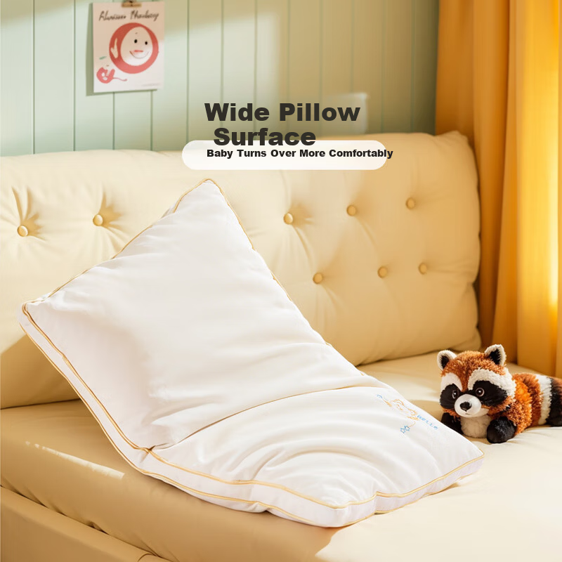 Fuanna Children's Pillow Pure Cotton 60s Satin Silk Pillow Core Children's 50*30cm