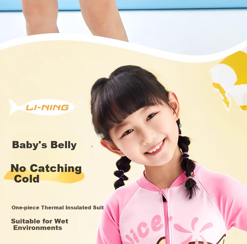 LI-NING Kids Swimsuit Girls Boys Toddler Fashion One-Piece Swimwear Size 120 10