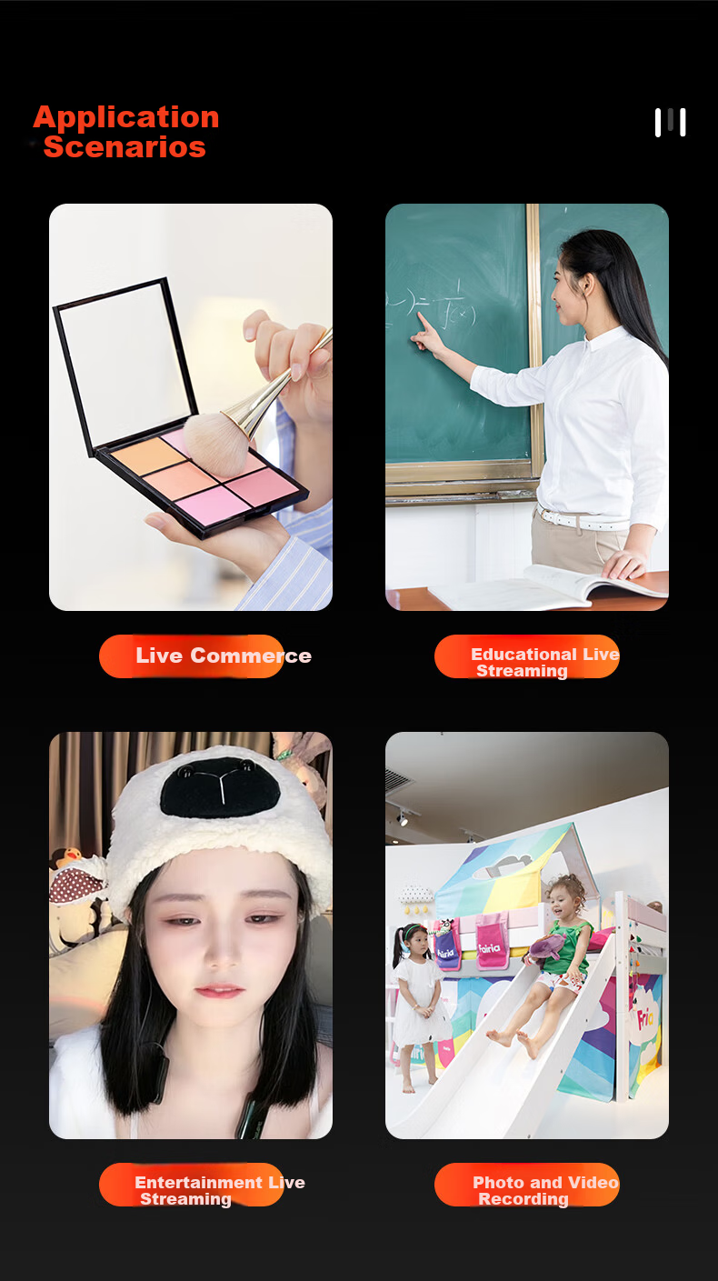 Huibo T100 DSLR-Level Live Streaming Camera 4K Ultra HD Camcorder Laser Focus 18x Zoom Remote Control Green Screen Vertical Screen Outdoor Teaching Conference TikTok Live Streaming Video Equipment 8