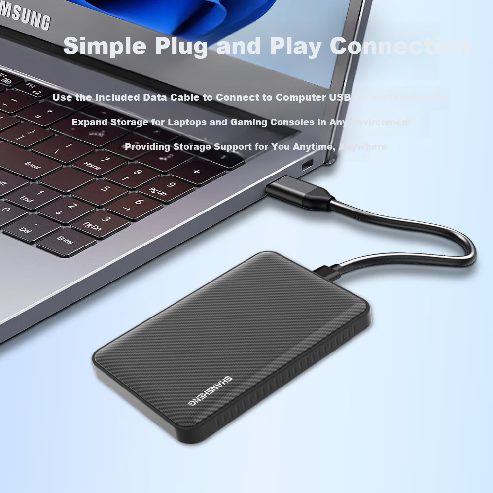 FlashRise 1TB Portable External Hard Drive USB 3.0 High-Speed 2.5-inch P1 Compact Portable Storage for Data Photos Business Office Dual Use for Mobile and PC
