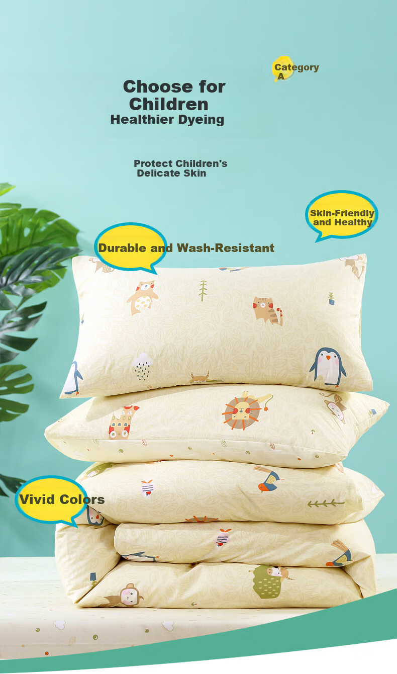 Fuanna Kids 100% Cotton Single Duvet Cover A-Class Bedding 1.2m 5