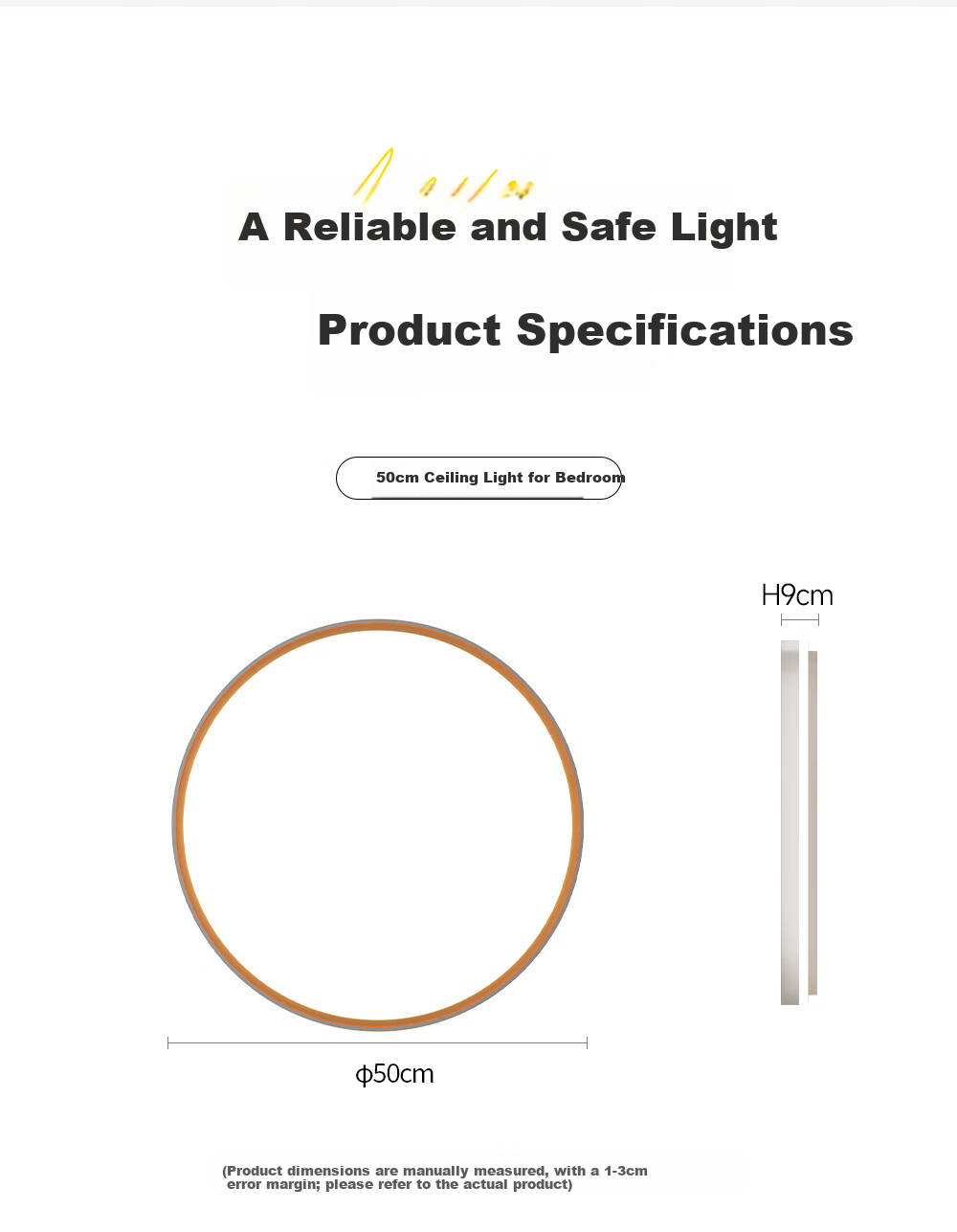 Oppein Full Spectrum Eye Protection LED Ceiling Light for Bedroom Study Children's Room Modern Minimalist Lighting with Installation Included 17