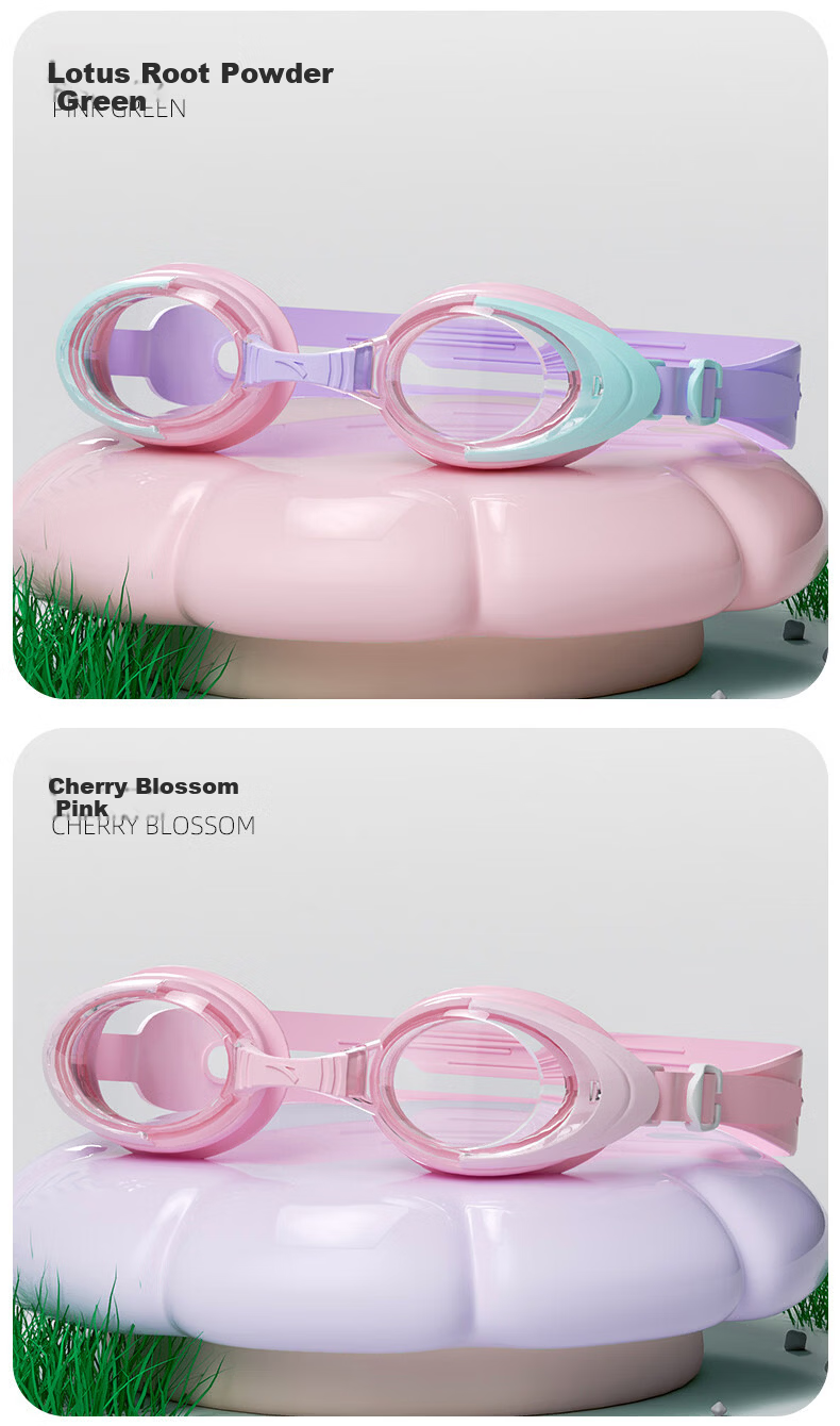 ANTA Kids Swimming Goggles and Swim Cap Set, Unisex Children Anti-Fog Waterproof Protective Professional Training Swim Gear 12