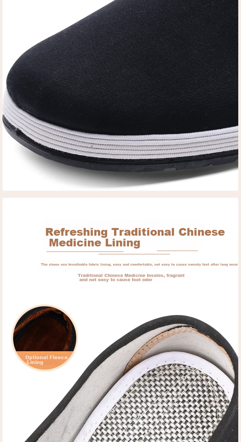 Busheyuan Traditional Cloth Shoes Thousand-Layer Sole Slip-On Casual Men's Low-Cut Elderly Old Beijing Cloth Shoes Mesh 38 8