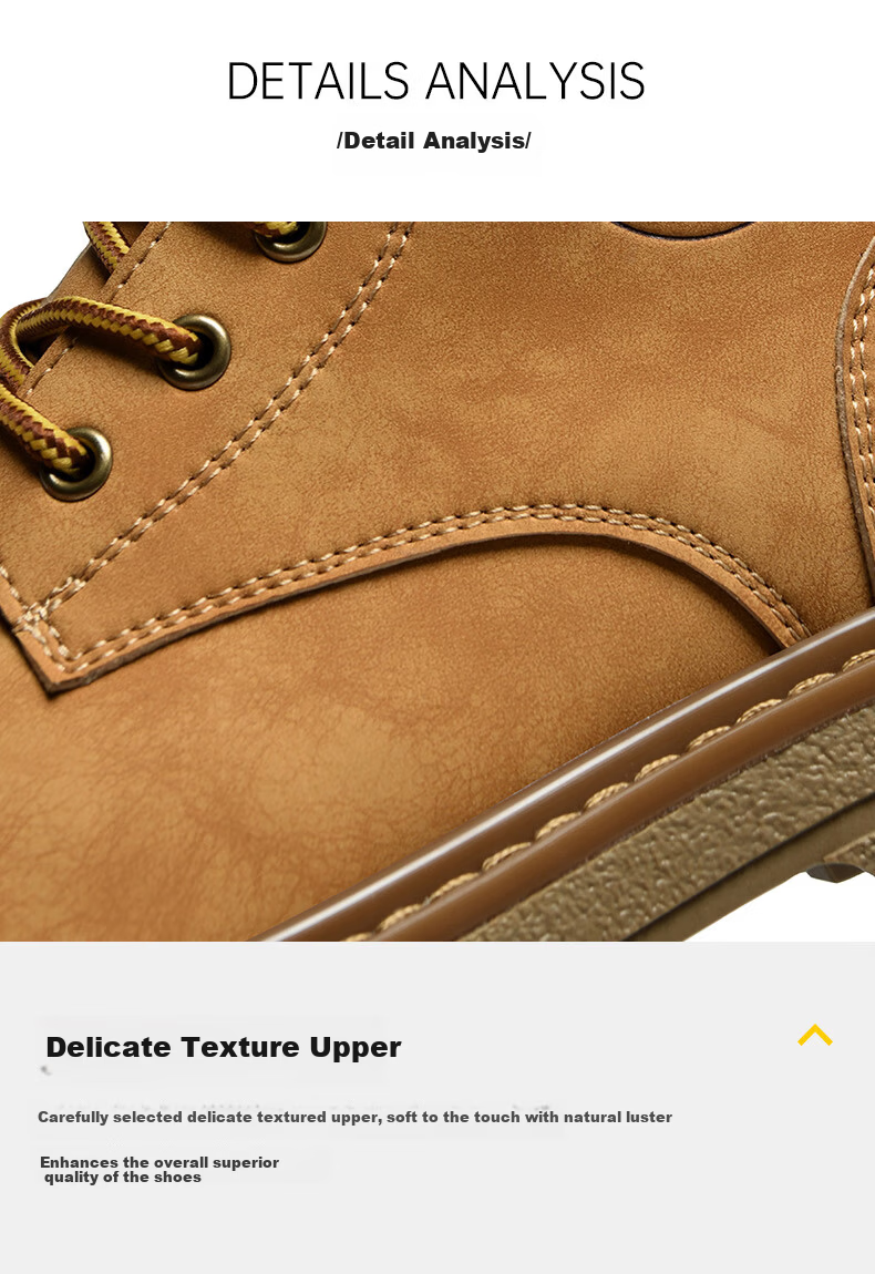 HLA Men's Vintage Martin Boots Outdoor Cotton Work Yellow Boots T121 Khaki (Fleece Lined) Size 41 16