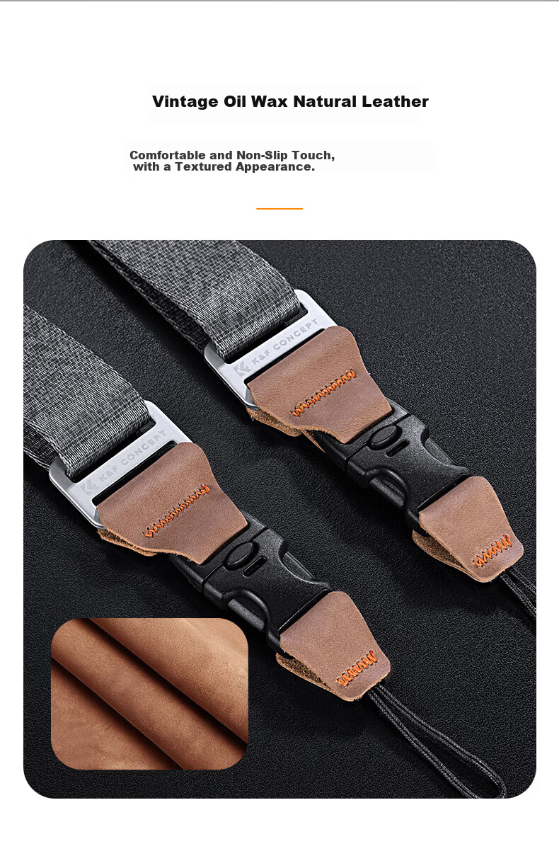 Zhuoer KF13.115V1 Camera Strap Wrist Strap Quick Release Shoulder Strap Suitable for Canon Sony Leica Mirrorless And DSLR Crossbody Decompression Camera Shoulder Strap DSLR Neck Strap Neck Strap Phantom Black 12