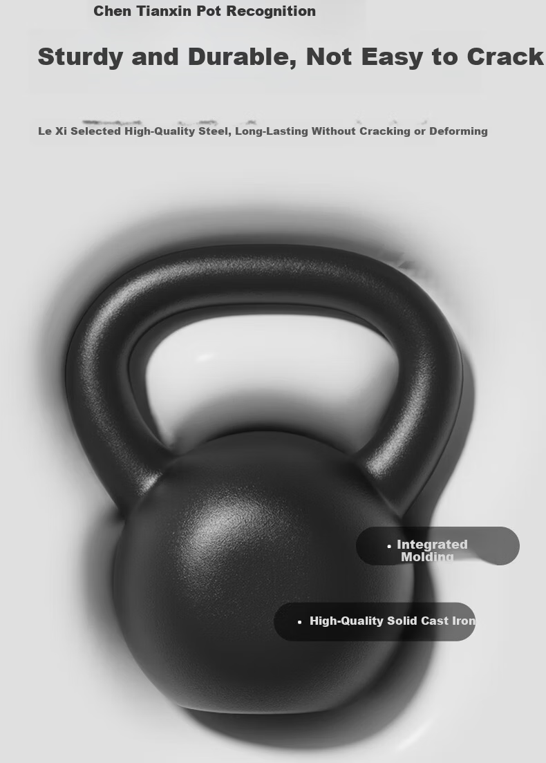 Lexi Cast Iron Kettle Bell Solid Dumbbell Home Fitness Equipment Hip Lift Ivory White 8kg 9