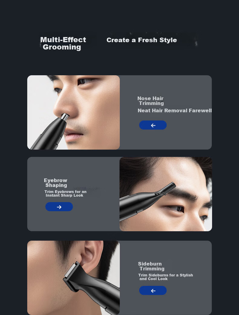 Qiman Electric Nose Hair Trimmer for Men Mini Portable Rechargeable Nose Hair Cutter for Women Waterproof Long Battery Life Men's Gift 9