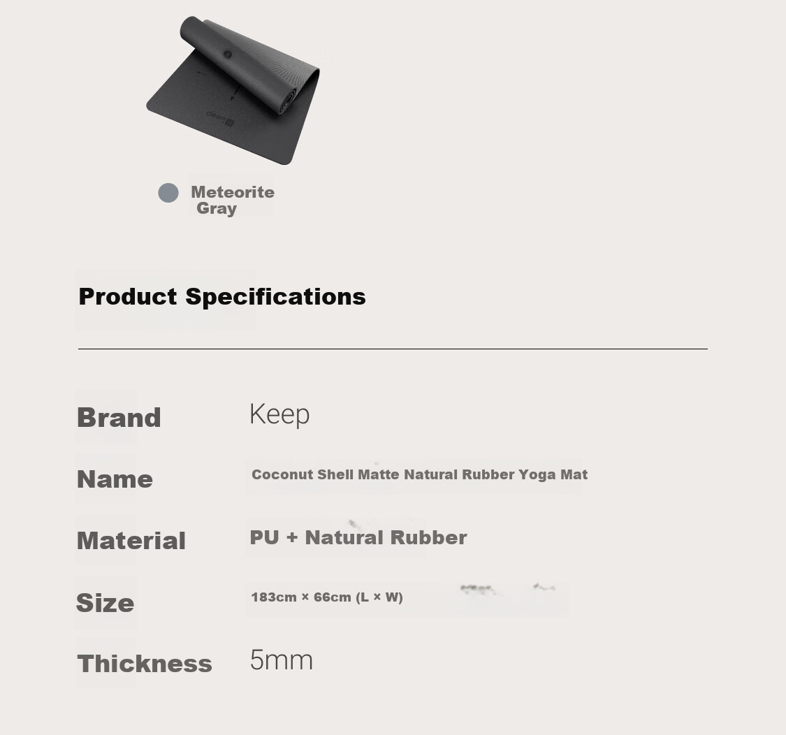 Keep Yoga Mat Fitness Mat Home Use 2025 New Professional Non-Slip Shock Absorption Natural Rubber Coconut Shell Mat Gravel Sand Color 19
