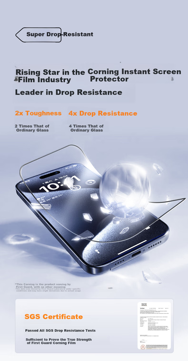 DIVI DIVI Dust-Free Warehouse Instant Paste iPhone 15 Pro Max Tempered Glass Screen Protector Full Coverage Anti-Drop Anti-Fingerprint Smooth Touch 1 Piece 5