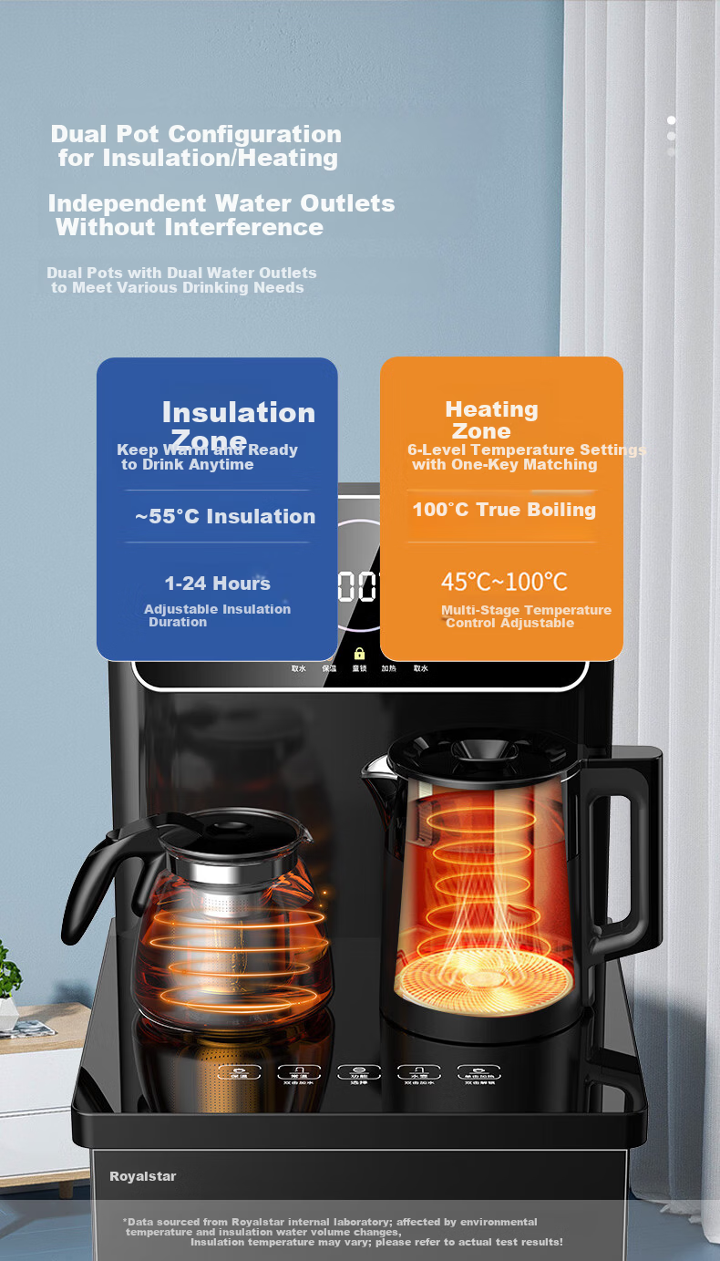 Royalstar Household Bottom-Loading Water Dispenser JD Self-Operated Voice-Controlled Tea Bar Machine Kettle Integrated Cooling and Heating CY2865D 9