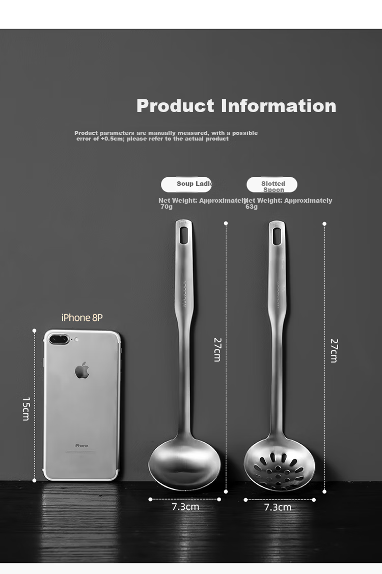 Maxcook Hot Pot Ladle Set, 304 Stainless Steel Soup Ladle And Strainer, Yinding Series, MCYD-02 8