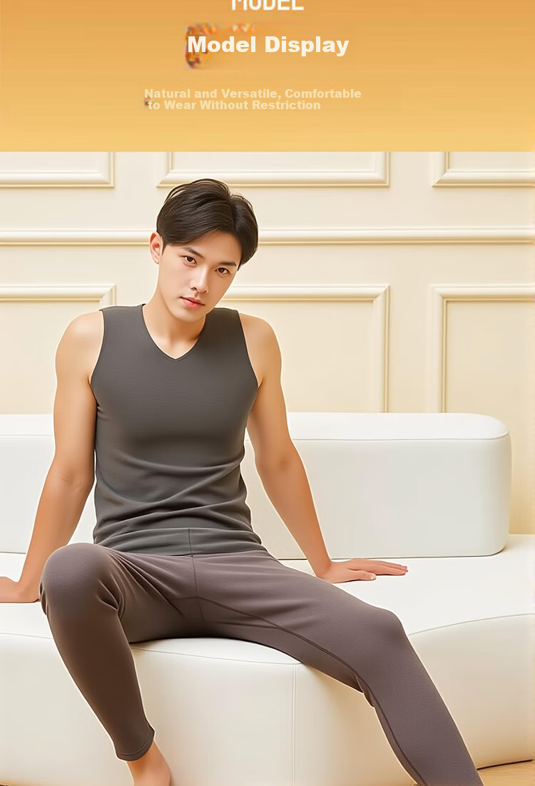 JEEP New Year Gift Men's Warm Fleece-Lined Thickened Autumn Winter Knee-Protective Large Size Slim Fit Thermal Cotton Pants 15