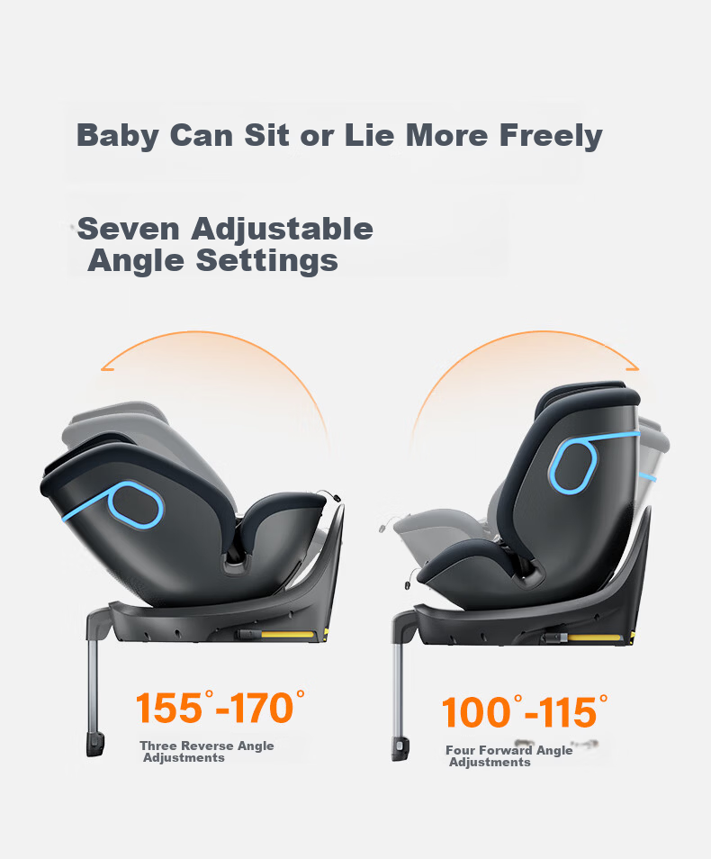 Buddy Buzzy Qiuzhi 2 New National Standard Child Safety Car Seat for Ages 0-8, In-Car Baby Chair with Reclining Function, I-Size, Iceberry Pink 40