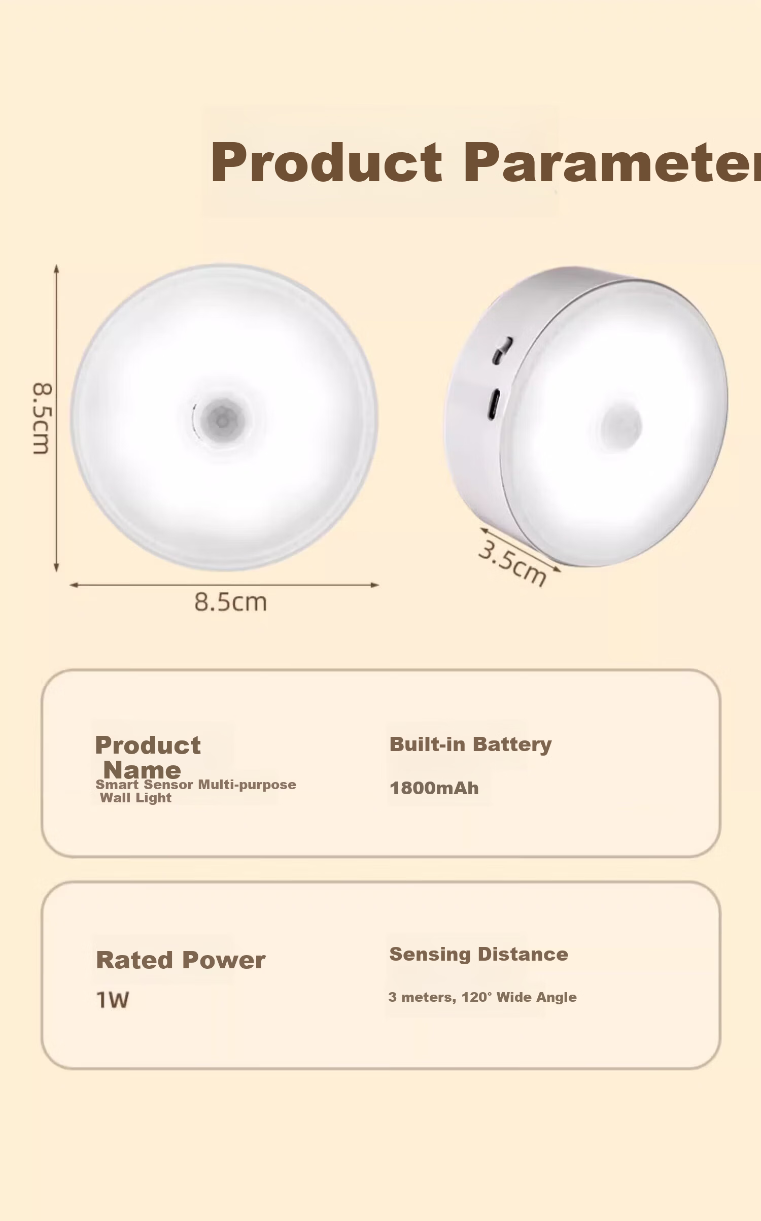 Heart Lock Sensor Night Light Rechargeable Magnetic Long Battery Life for Bedroom Closet Corridor Nursing Nighttime Use 19