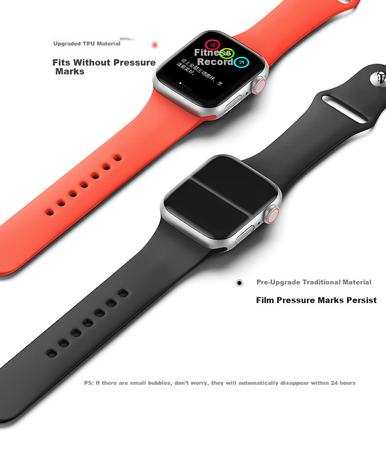 UGREEN Apple Watch Screen Protector Compatible with SE2/S9/S8/S7/S6/S5/S4 45mm Full Coverage Hydrogel Soft Film 15