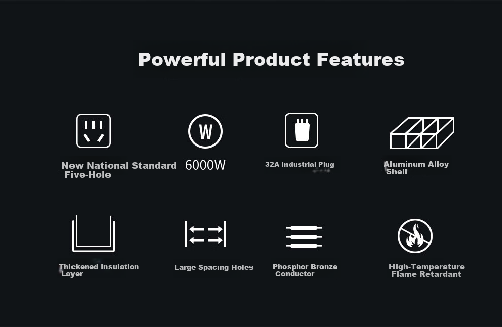 MAXCENT PDU Cabinet Socket 10-Port 32A Industrial Plug 10A Output New National Standard High-Power Industrial Power Strip MG3020N 2