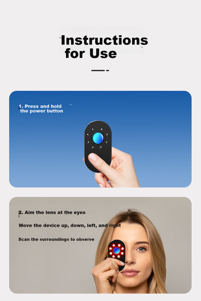 Masentek S001 Camera Detector Hotel Anti-Peeping Infrared Detection Device Anti-Surveillance Signal Scanner Intelligent 14