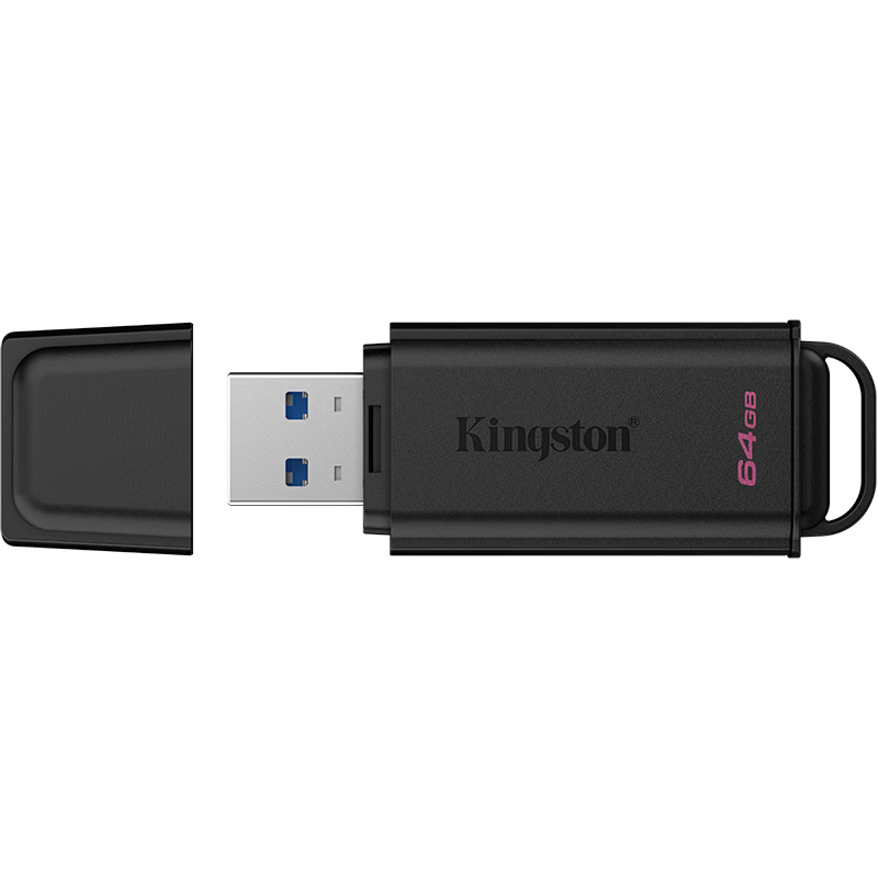 Kingston 64GB USB 3.2 Gen 1 Flash Drive DTXG2 High Capacity Multi-Color Keychain Lightweight Portable USB Drive for Study Office Bidding Computer Car Use