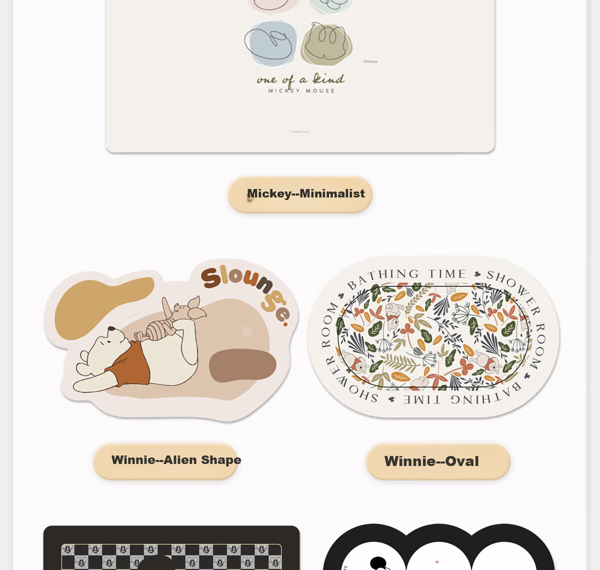 DISNEY Diatom Mud Absorbent Bath Mat Bathroom Non-Slip Mat Entrance Door Floor Mat Toilet Mat 3