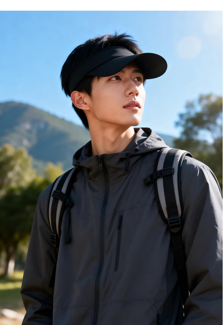 Dusenna Unisex Sun Protection Hat Summer Face-Shielding UV Protection Baseball Cap Running Visor Open-Top Hat 9
