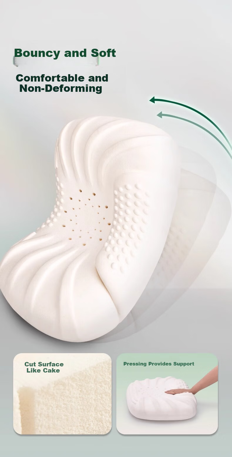 Mi Xiaoshu Latex Pillow Thailand Imported 93% Natural Latex Wave Slow Rebound Neck Support Pillow 7