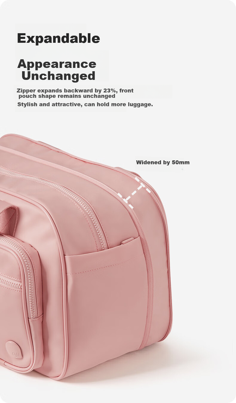 Aji Women's Travel Bag Large Capacity Expandable Waterproof Luggage Bag Short Trip Business Trip Storage Wet and Dry Separation Gym Bag 19