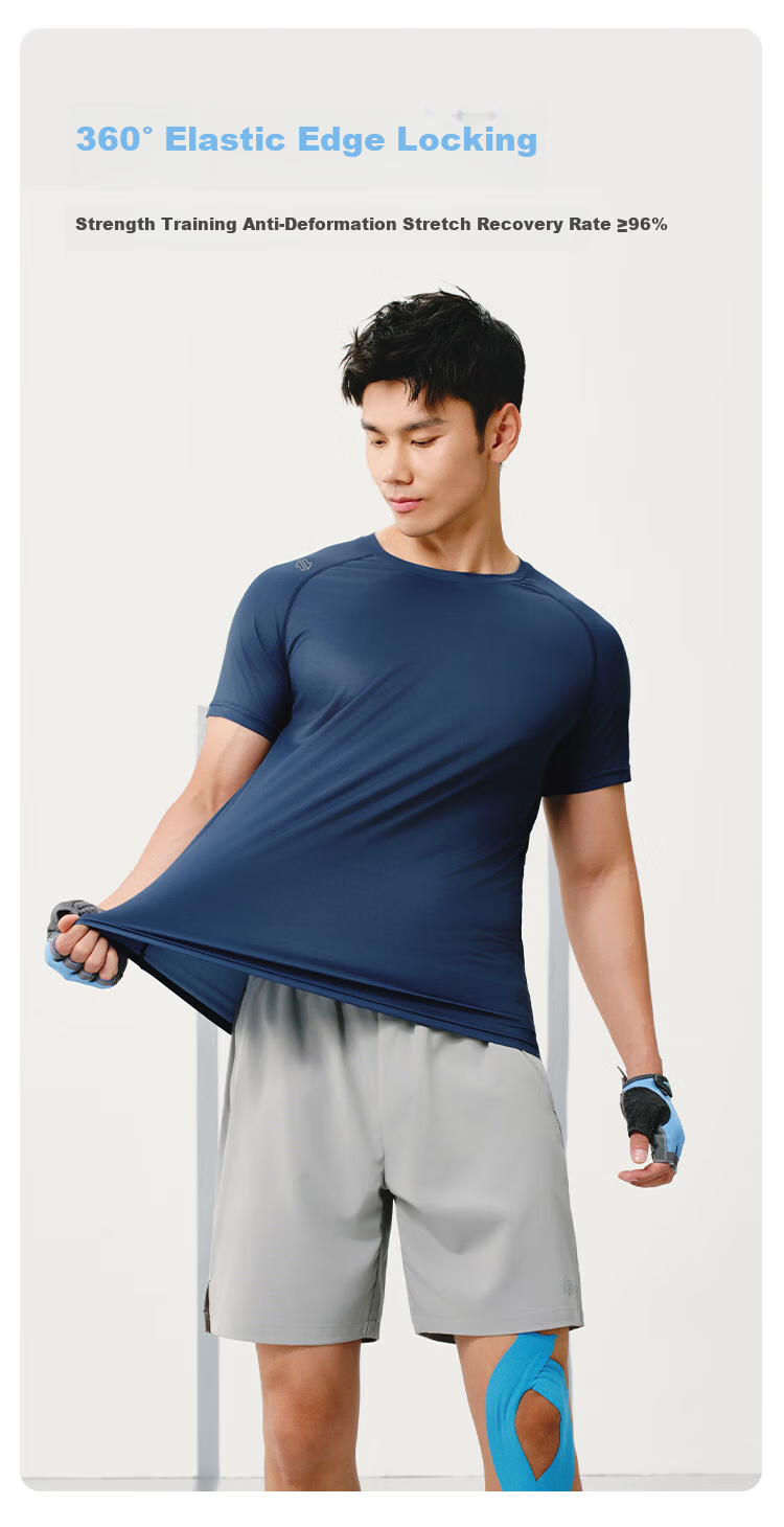JD Original [100 Ultra-Light Quick-Dry] Sports T-Shirt, Summer Outdoor Running Fitness Short Sleeve for Men, Phantom Green 2.0, 3XL 17