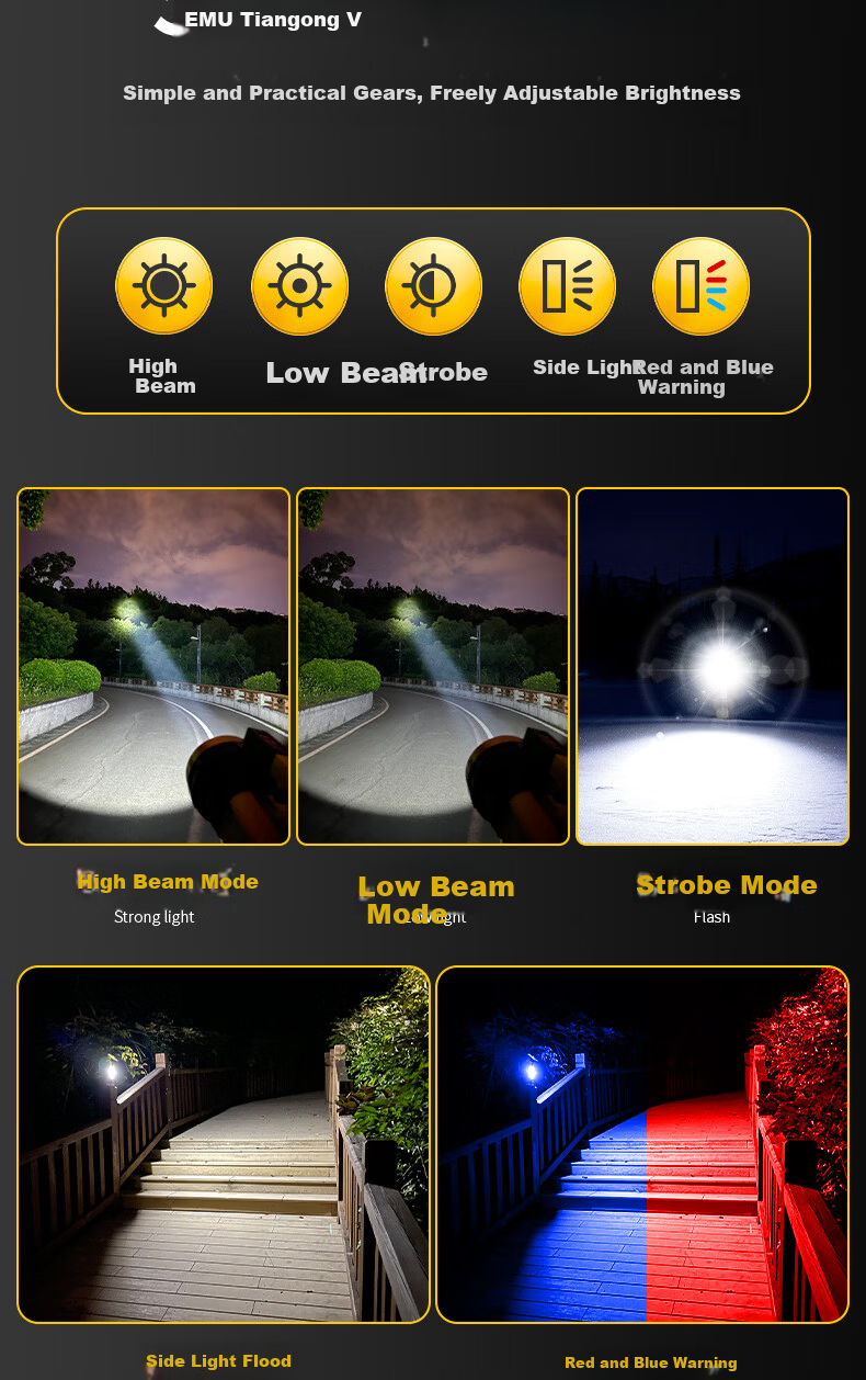 MAX LOAD High Brightness Flashlight Outdoor Lighting Ultra-Bright Long-Range LED Long Battery Life Emergency Patrol Rechargeable Spotlight 12