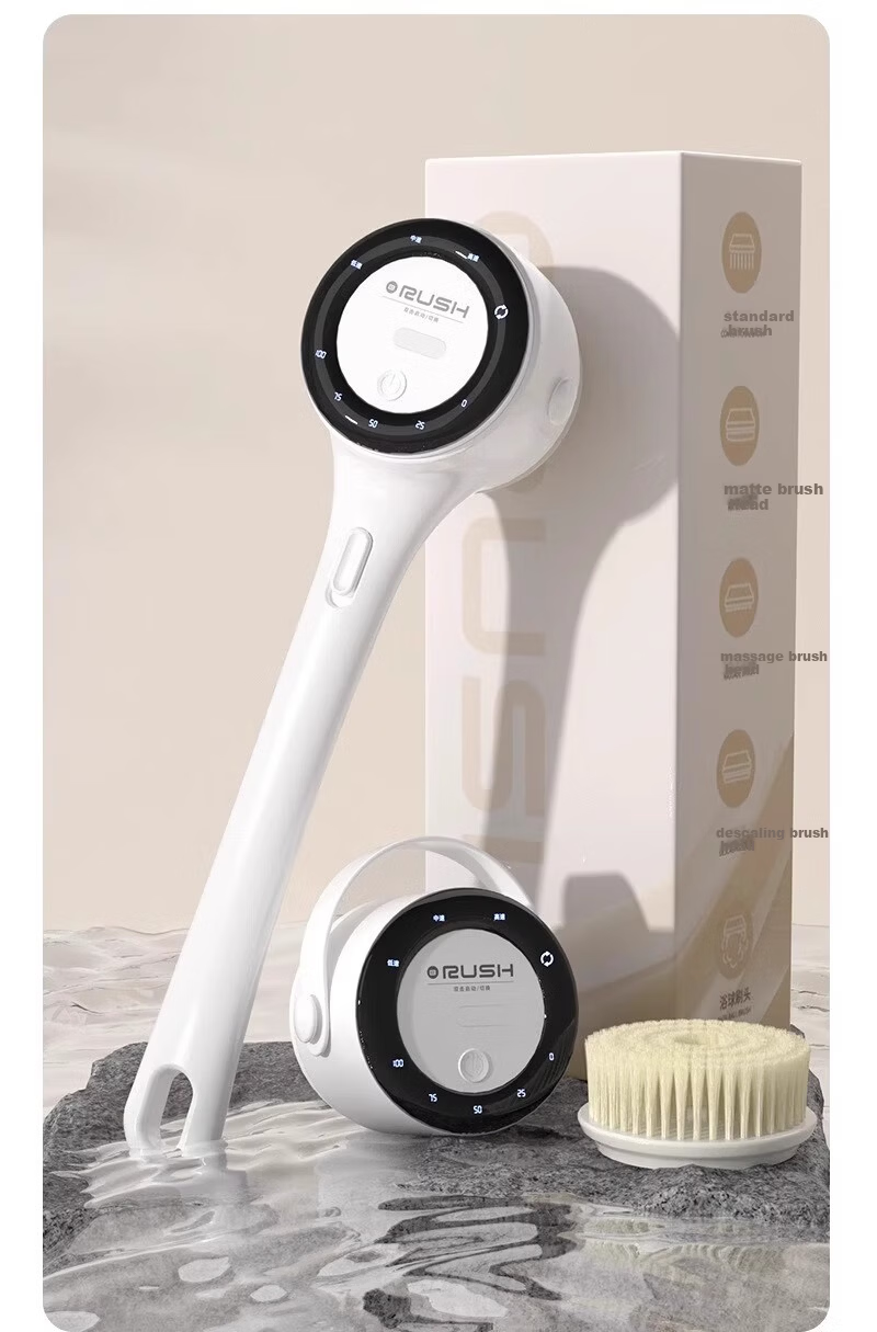 Tingjian Shiguang Electric Bath Brush Automatic Back Scrubber Smart Exfoliating Machine with 5 Brush Heads 14