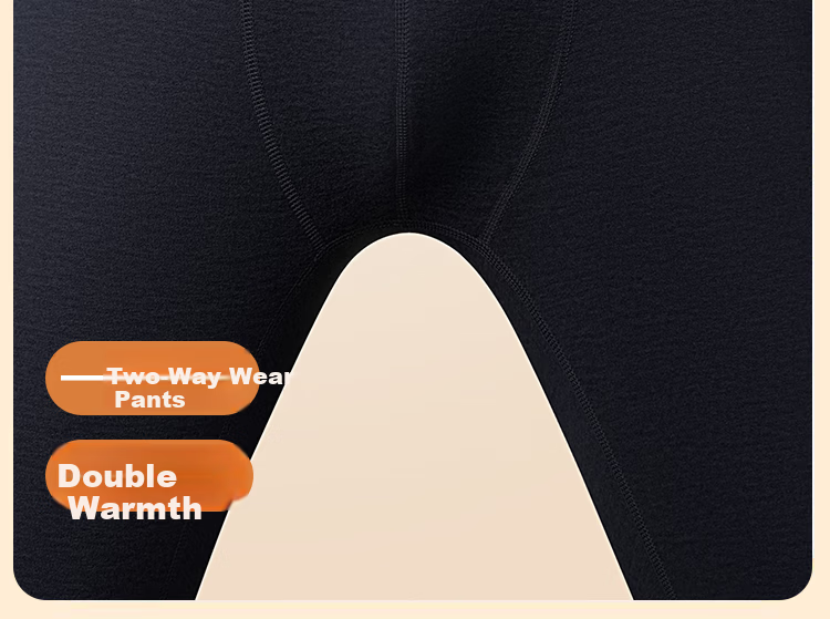 SNOWFLYING Men's Thermal Long Johns Autumn Winter Slim Fit Warm Anti-Cold Underwear (No Underwear Needed) 2