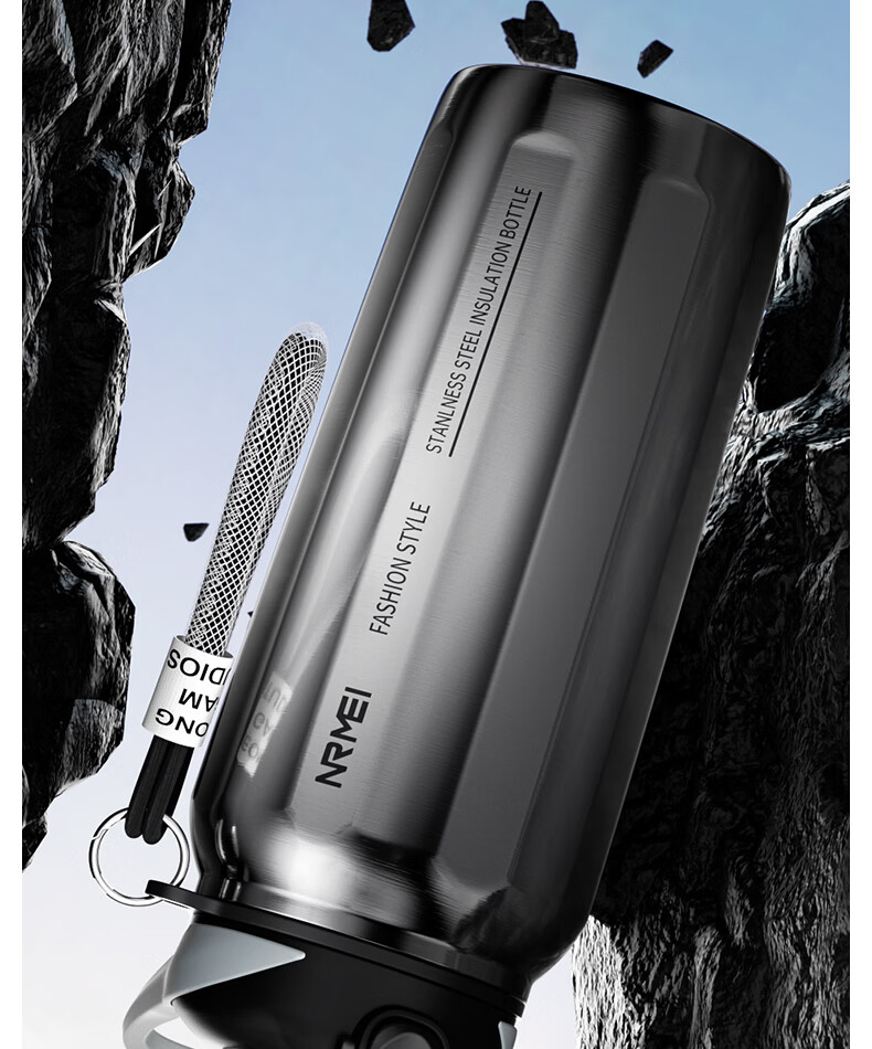 NRMEi Insulated Large Capacity 316 Stainless Steel Sports Water Bottle with Straw for Boys Teens 12-18 Years Outdoor 27