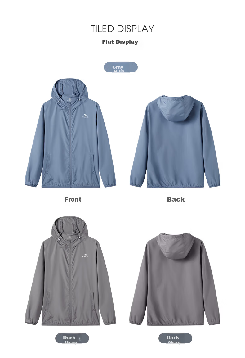 CAMEL Lightweight Sunscreen Jacket Men's Outdoor Sports UV Protection Breathable Wrinkle-Resistant Quick-Dry Skin Jacket M13BA6V073 15