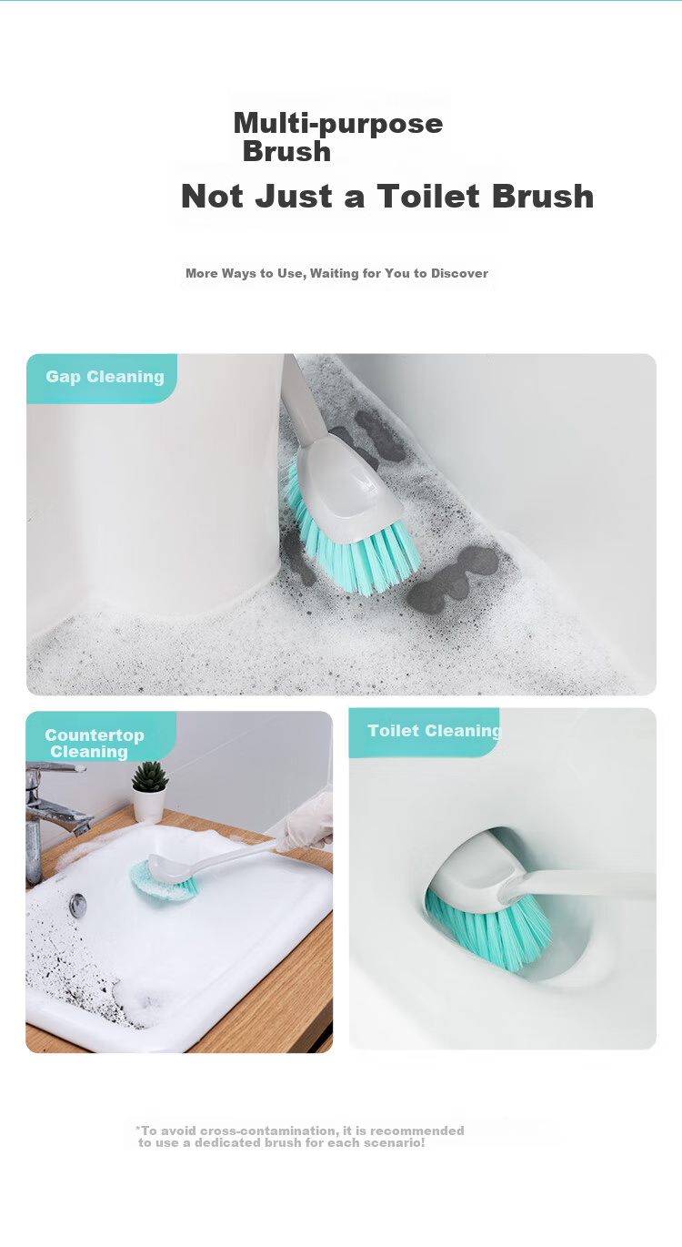 Meiliya Toilet Brush with Long Handle, Soft Bristles, Wall-Mountable, No Dead Angle Cleaning, Bathroom Squat Toilet Cleaner 11