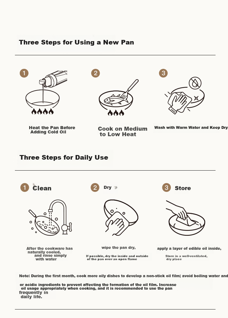 REDCHEF Titanium Iron Non-Stick Wok No Coating Titanium Healthy Hammered Pattern Lightweight Gas and Induction Stove Stir-Fry Pan 17