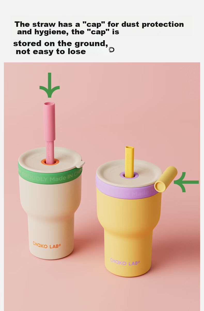 Chakolab Double-Layer Glass Insulated Tumbler Large Capacity Straw Ice Glass Cup Office Stylish Student Coffee Mug 14