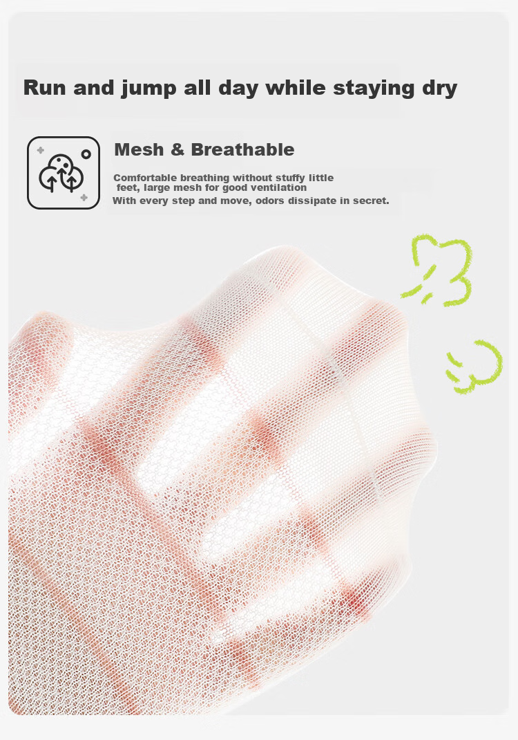 LangSha Kids Socks Spring Summer Thin Comfortable Breathable Mesh Mid-Calf Cotton Socks for Girls Sweet Style 5 Pairs Pack 7