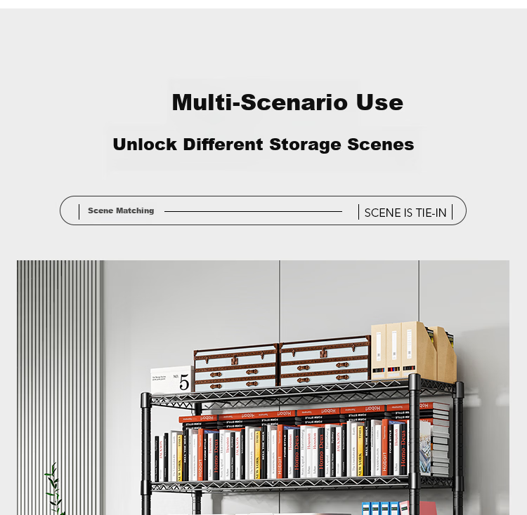 Yicainianhua Floor Storage Rack, Kitchen Organizer Shelf, Living Room Storage Rack for Miscellaneous Items, 6411, 60*40*160 25