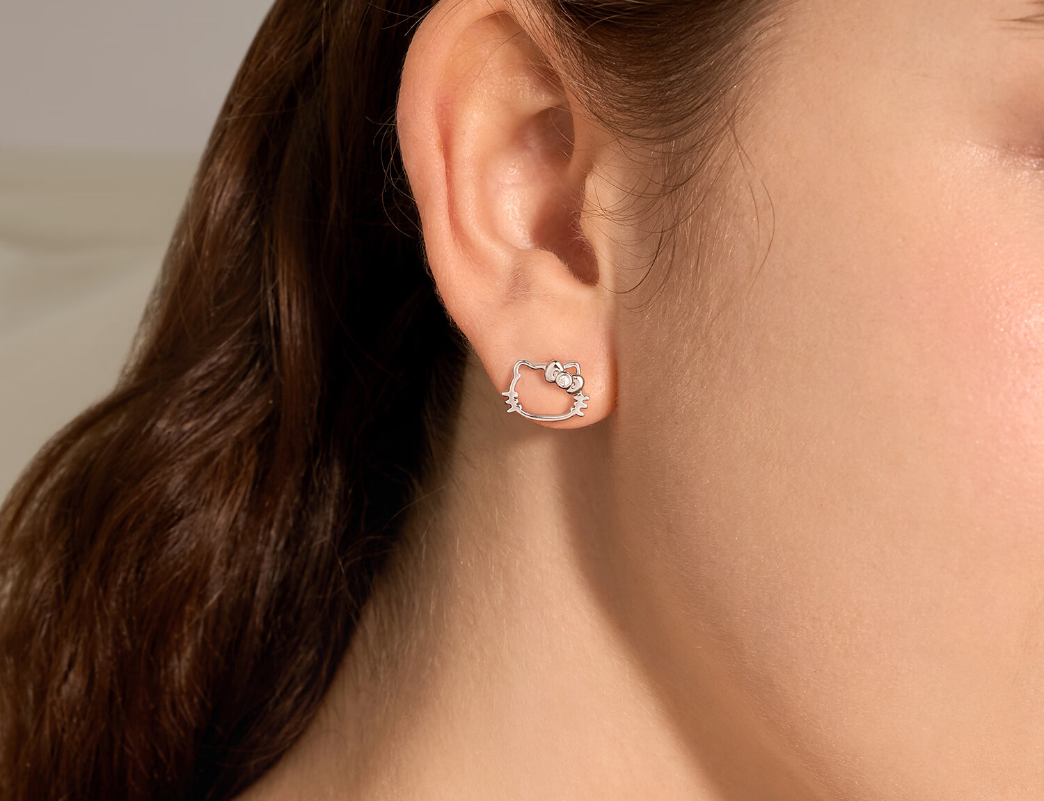 Chao Se Hui Hello Kitty Sweetheart Stud Earrings Girls Cute Ear Jewelry Birthday Gift 2283 7