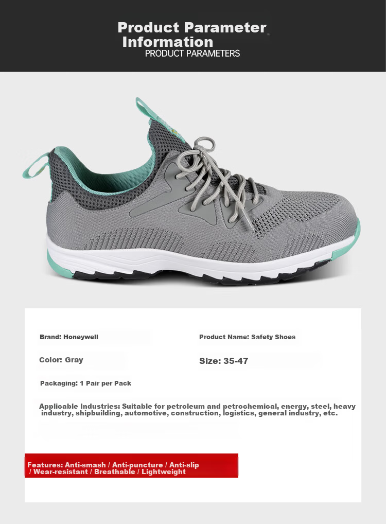 Honeywell Labor Protection Shoes Anti-Static Anti-Smash Anti-Puncture Safety Shoes Bagu SHX1S23502 Series Blue Size 37 Single Pair 19