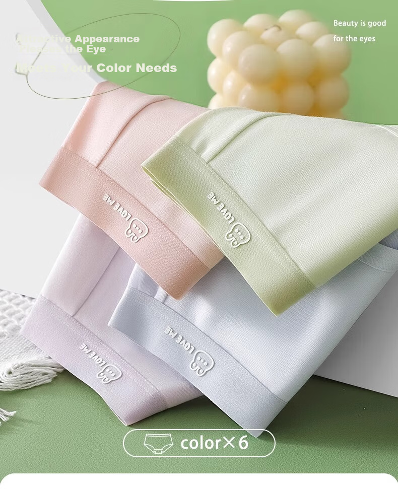 Dingguagua Girls' Seamless Underwear for Children And Teens, Antibacterial Triangle Panties for School-Age Girls Aged 10 to 14 during Puberty 8