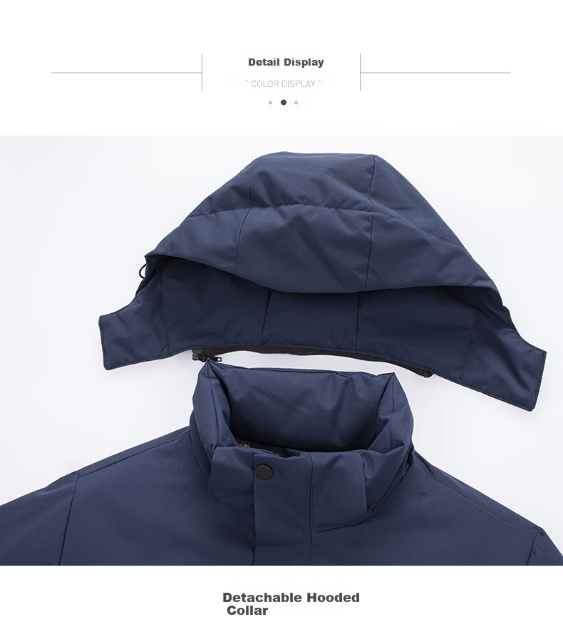 SHANSHANSHANSHAN Men's Cotton Jacket Autumn Winter Windproof Warm Casual Detachable Hooded Coat Daily Commuting Dad Jacket 21