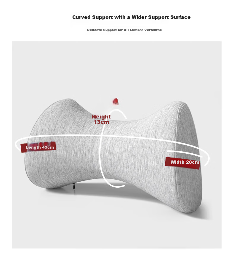 MUJI Workshop MUJI Fabric Lumbar Support Office Chair Cushion Car Lumbar Pillow Office Backrest Cushion Waist Pillow 6