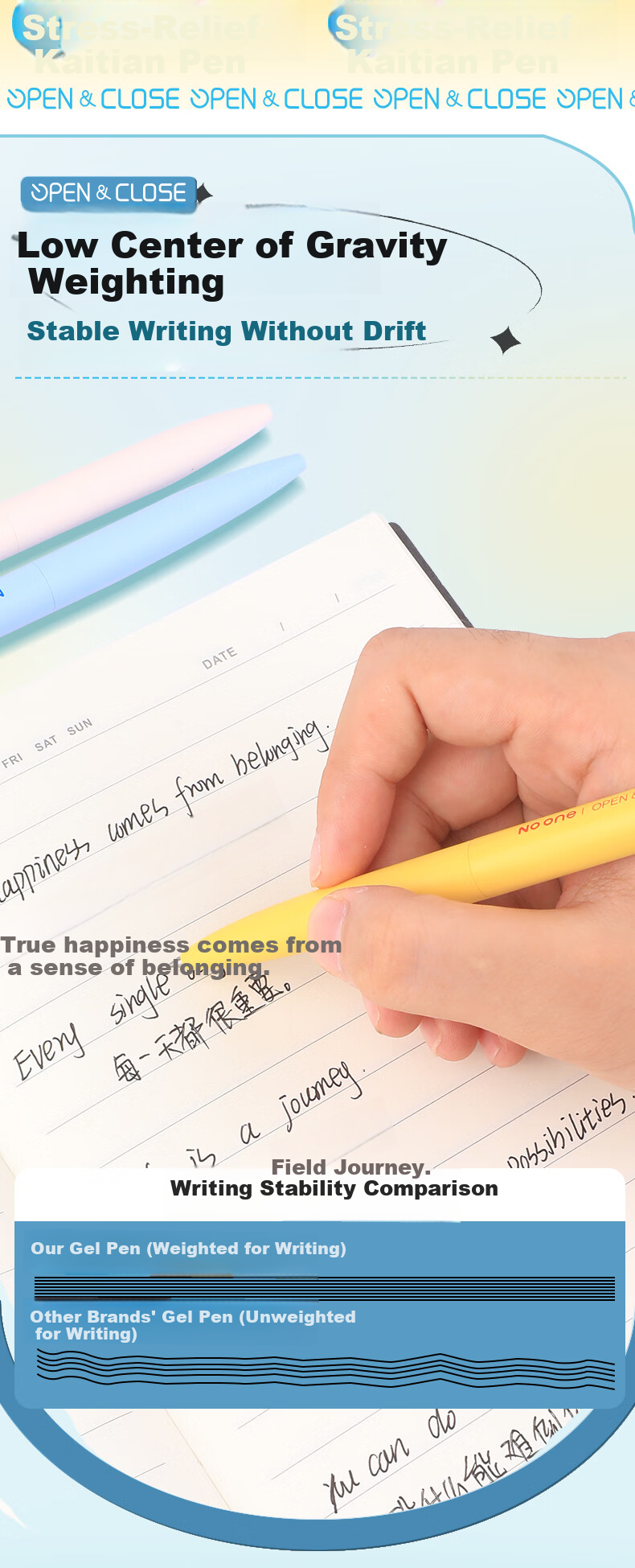 M&G Stationery Retractable Black Gel Pen 0.5mm Student Quick-Dry Click Pen Large Capacity 12pcs/Box AGPH9905 6