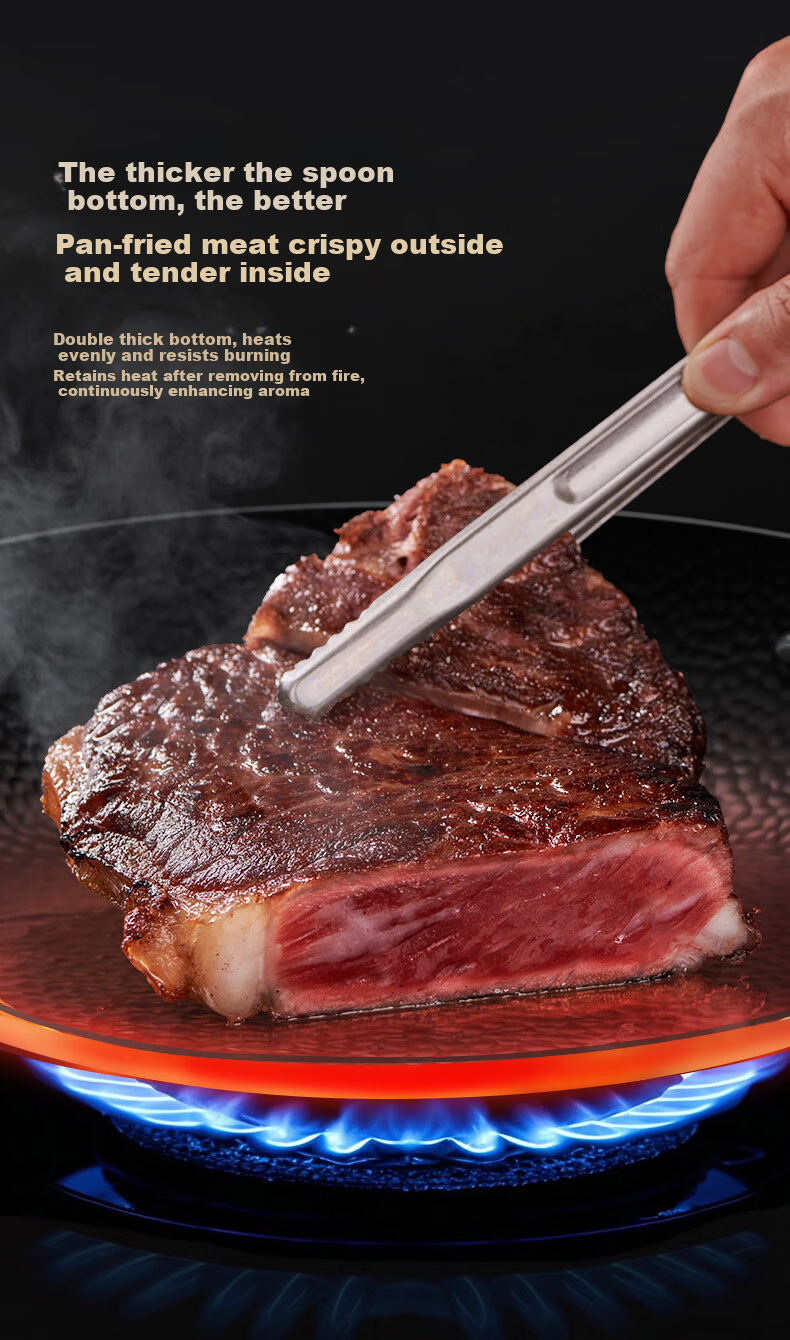 Joyoung 24cm Cast Iron Non-Stick Frying Pan Skillet Steak Breakfast Pan 5
